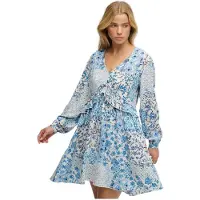 Superdry Woven Tiered Langærmet Kort Kjole
