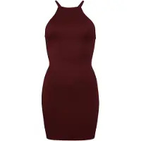 Superdry Superdrytil kvinder. W8011537A Rødbrun olympisk minikjole med ryg (M), Casual, Modal, Uden ærmer/stropper