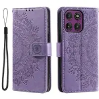 Mtp Products Motorola Moto G37/G47 Mandala Etui med Pung med håndledsrem - Lilla