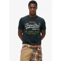 Superdry Bluser & t-shirts 'Heritage' marin / grå / oliven
