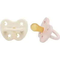 Hevea Sutter - 0-3 mdr - 2-pak - Naturgummi - Powder Pink/Milky - - 0-3 mdr - Sutter