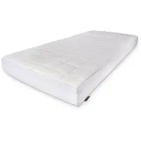 Nature By Borg Natur latex madras 140x200 - Højde 18 cm - 5 zoner - Luksus skummadras medium/fast - Vendbar - Madras med kølig naturlatex top -