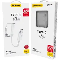 Dudao audio adapter headphone adapter from USB Type C to mini jack 3.5 mm white (L16CPro white)