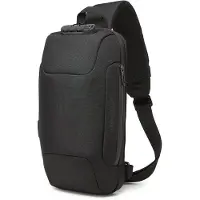 Wozinsky Premium Single Shoulder Anti-Theft City Backpack with Organizer and USB - Black