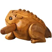 Typecat Lucky Thai Wood Thai Traditional Wooden Home Desk Decoration Lucky Frog Crafts