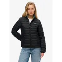 Superdry Superdrytil kvinder. W5011835A Fuji Lite quiltet jakke (M), Sort, Casual, Nylon