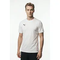 Puma Trænings T-Shirt teamGOAL - Hvid/Sort, størrelse X-Large
