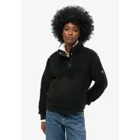 Superdry Superdrytil kvinder. W2012372A Super Henley fleece sort (L), Casual, Polyester