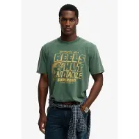 Superdry Superdrytil mænd. M1012360A Roadside Trade T-shirt grøn (L), Casual, Bomuld, Korte ærmer