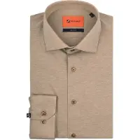 Suitable piqéskjorte, beige Beige måle
