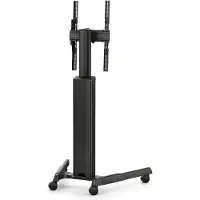 Chief Fusion Medium Height-Adjustable Floor Stand Display Mount - For Displays 32-65 - Black - Stativ - for fladt panel - sort - skærmstørrelse: 37-55 - gulvstående