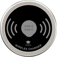 Typecat Built-in 60mm Desktop Waterproof Wireless Charger with USB C Type-C Charging for Office Desk and Other Places