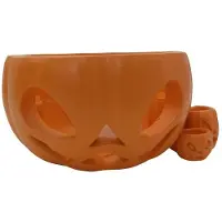 Typecat Drink Cup Holder Decoration Pumpkin Drink Cup Holder for Halloween Partys Resin Material Decorative Ornaments for Desk