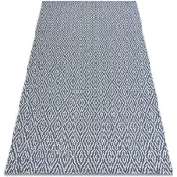 Rugsx Tæppe CASA Økologisk, EKO SISAL Boho Roma22084 marineblå blå / fløde, lavet af genbrugsbomuld 153x220 cm