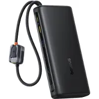 Baseus EnerFill FC41 25000mAh 145W Power Bank with Digital Display and Built-in Dual USB-C Cable - Black - 25000 mAh