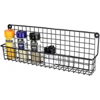 By Lille Vilde Væg hylde til krydderier i metal sort loft 39,5x6,5x14 cm (229058)