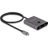 DeLOCK USB 10 Gbps USB Type-C Switch 2 til 1 tovejs 8K