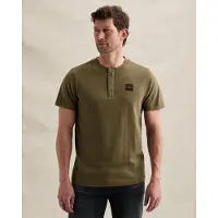 PME Legend Skjorte 'Henley T-shirt with badge' oliven
