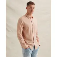 PME Legend Skjorte 'Cotton/linen shirt with embroidered logo' pink