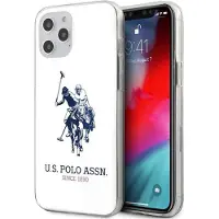 U.s. polo assn. iPhone 12 Pro Max US Polo Skinnende Stort Logo Hvidt Etui