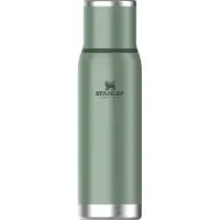 Stanley The Adventure To-Go Bottle 1.1QT, Hammertone Green 10-10819-060 insulated bottle with pour-through stopper and cup, 1L