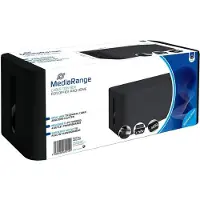 MediaRange MRCS307, Opbevaringsboks, Sort, Rektangulær, Plast, Monokromatisk, 135 mm