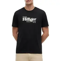 Tommy Hilfiger Bluser & t-shirts 'Logo Graphic' sort / hvid