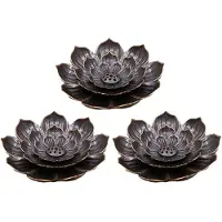 Torribaly 3 PCS Incense Burner, Incense Holder for Sticks, Lotus Incense Stick Holder with Detachable Ash Catcher