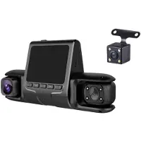 Torribaly 3 Camera Lens Car DVR HD 1080P Dash Camera IR Night Vision 3-Channel Dash Cam Video Driving Recorder 24H Parking Monitor