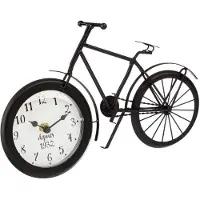 Atmosphera skrivebordsur i metal, cykelmotiv, 29 cm