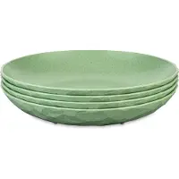 Koziol Club dyb tallerken Ø22 cm 4-pak biocirk termoplast Nature leaf green