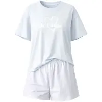 LEAFLETIC Shorty 'Women’s Nightwear set' lyseblå