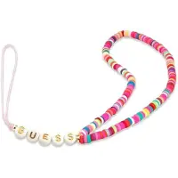 GUESS vedhæng GUSTGMPP Telefonrem multicolor pink/multicolor pink Heishi Beads