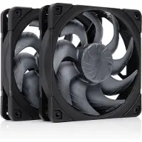 Noctua NF-A12x25 G2 PWM Sx2-PP chromax.black - Kabinet køler - 120mm - Sort - 22 dBA