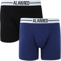 Alan red Boxershorts 2-pak Sort ørkeblå Blå åle
