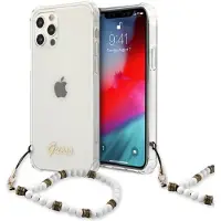 GUESS GUHCP12LKPSWH iPhone 12 Pro Max 6,7" Transparent Hardcase White Pearl