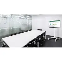 IC Intracom TECHly - Vogn med hjul - for fladt panel/AV-udstyr - aluminium, stål, plastik - blank hvid - skærmstørrelse: 37-70