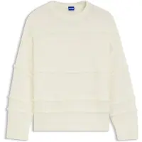 HUGO Oversized fit sweater med rullede linjer