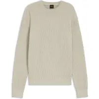 BOSS Sweater i bomuldsblanding med ribstrik