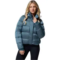 Columbia Sportswear - Jakker dame - Amaze Puff Hooded Jacket Everblue High Shine til UnisexUld - Størrelse L - Blå