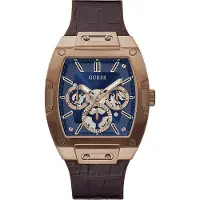 GUESS Analogt ur navy / brun