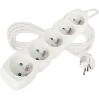 Emos 1902050500, Basis, Hvid, 5 AC stikkontakt(er), 5 m, 250 V, 10 A