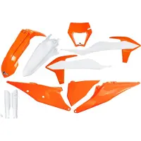 Ufo Ktm Exc/exc-f 2020-2023 With Headlight Ktkit527f-999k Fork Protectors & Plastikkit