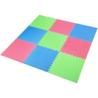 One Fitness Mat puzzle 9 pcs green-blue-red (17-63-082)