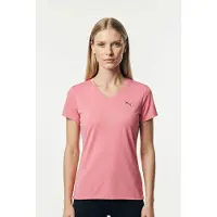 Puma Train All Day Essentials V-Neck Tee Women, Clothing, Wild Pink, S