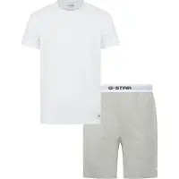 G-Star Pyjamas kort 'Slate' grå-meleret / sort / hvid