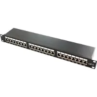 Logilink - Patch-panel - CAT 6a - STP - RJ-45 X 24 - sort, RAL 9005 - 1U - 19