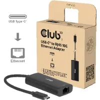 Club 3D CAC-2531 USB?C to RJ45 10G Ethernet Adapter M/F