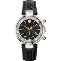 Versace Kvartsur til kvinder - - Revive VE2M00121 - Sort - Læder - Chic