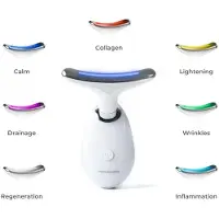 InnovaGoods Elektrisk ansigtsmassageapparat med LED, EMS og varme / EMS-massageapparat til ansigt og hals